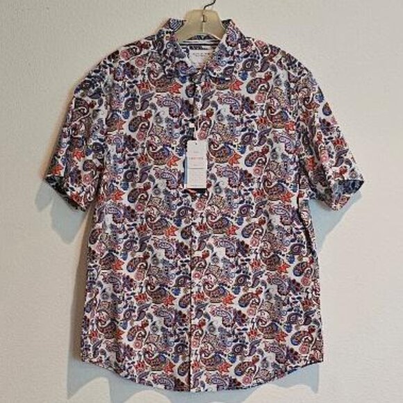 DENIM & FLOWER Men's Shirt NWT - Size Large - Paisley Print - Picture 1 of 4